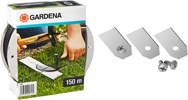 GARDENA Begrenzungskabel 150m mit 100 Haken Set