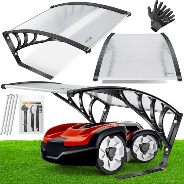 KESSER Mähroboter Garage mit transparentem Polycarbonat-Dach